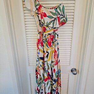Tropical One Shoulder Dress